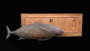 Japanese Carved Wood Bonito Tuna for Fisherman's Shrine