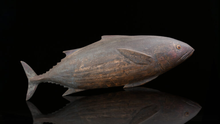 Japanese Carved Wood Bonito Tuna for Fisherman's Shrine