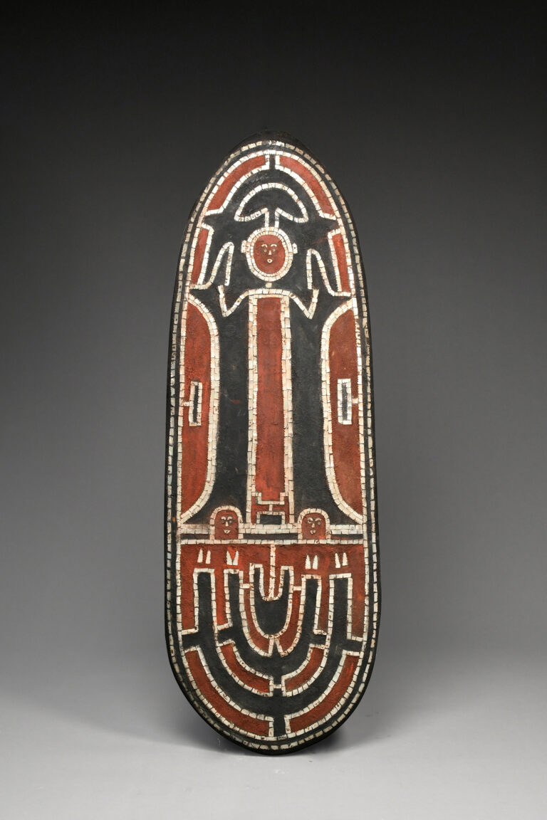 Solomon Islands Shield with Shell Inlay