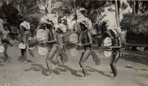 Old New Guinea Massim Dance Paddle Milne Bay Province